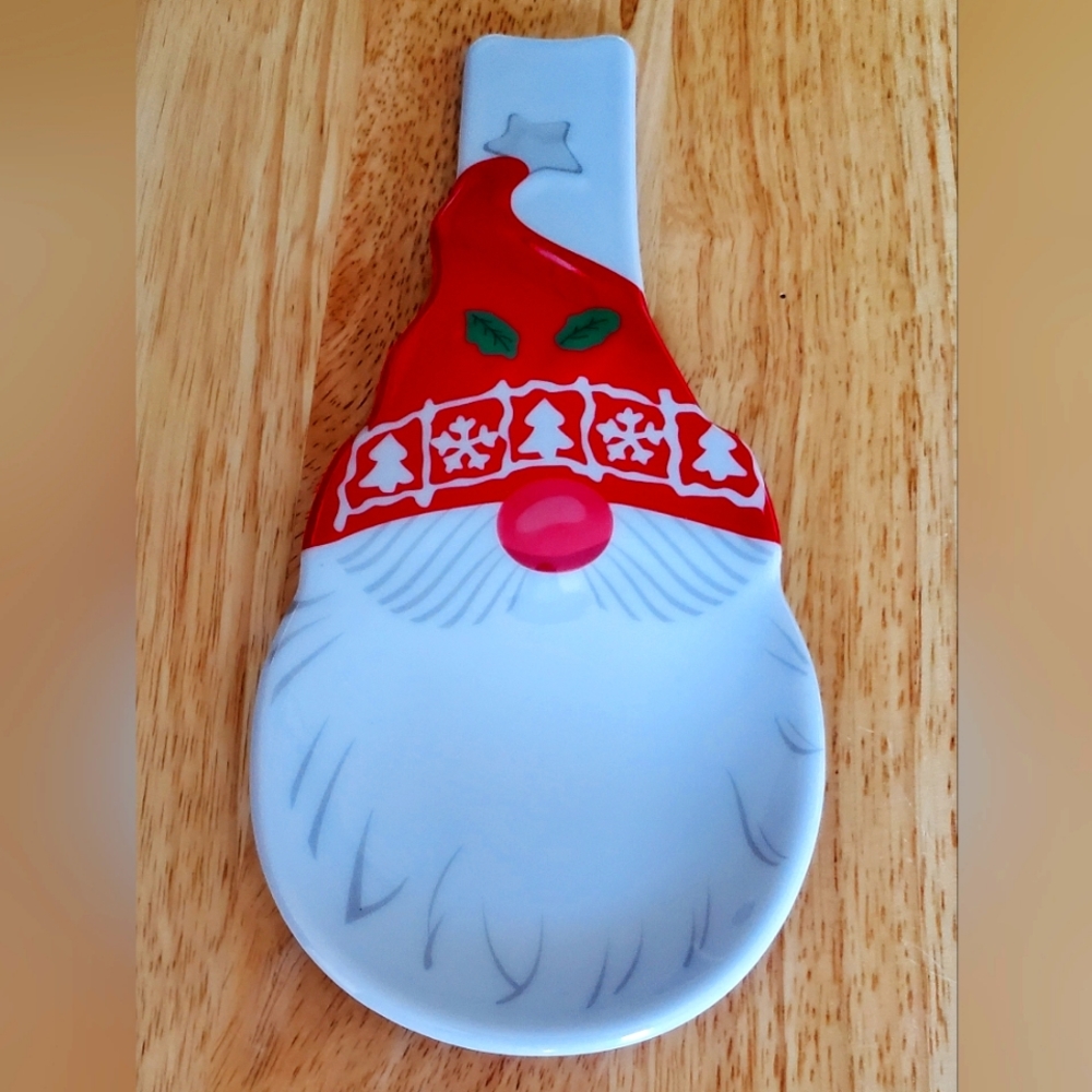 Santa 9" Melamine Spoon Rest New